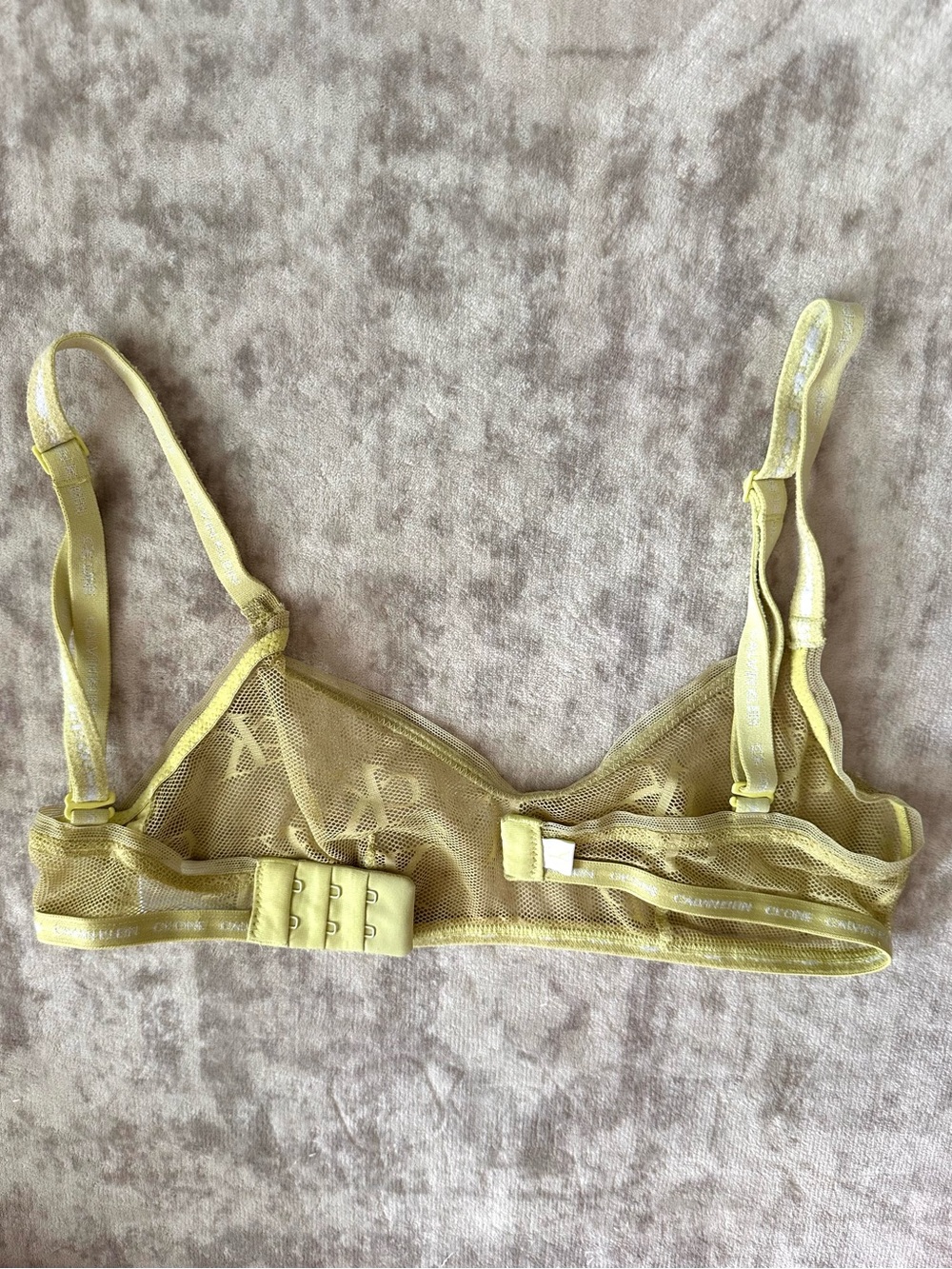 Calvin Klein Sheer Yellow Mesh Wireless Bralette